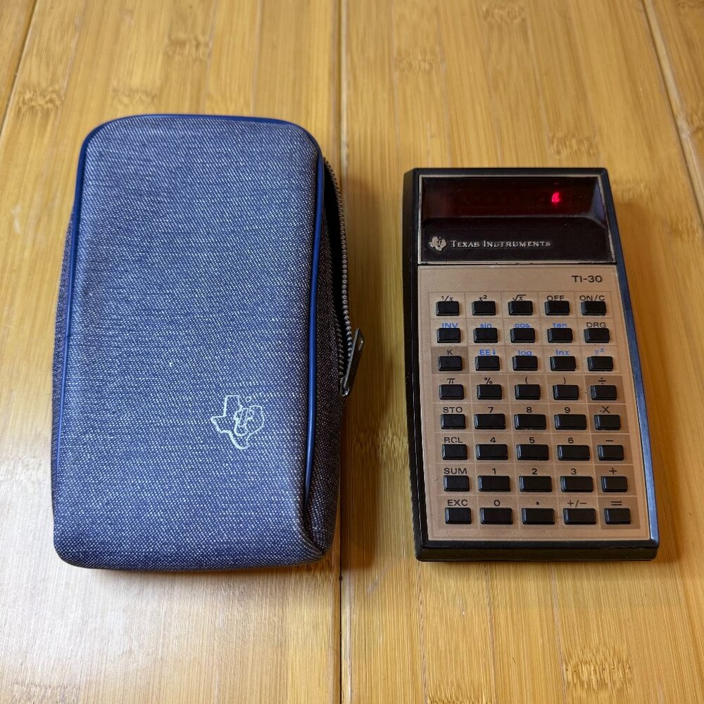 Texas Instruments TI-30 Scientific Calculator Vintage + Working